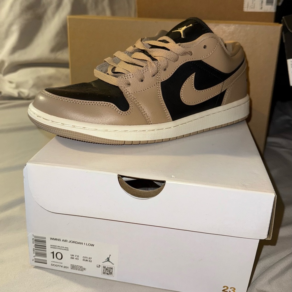 Nike Air Jordan 1 Low Black and Tan